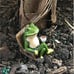 Miniature Frog Garden Statue - 2 Tall - Mini Outdoor Accessory