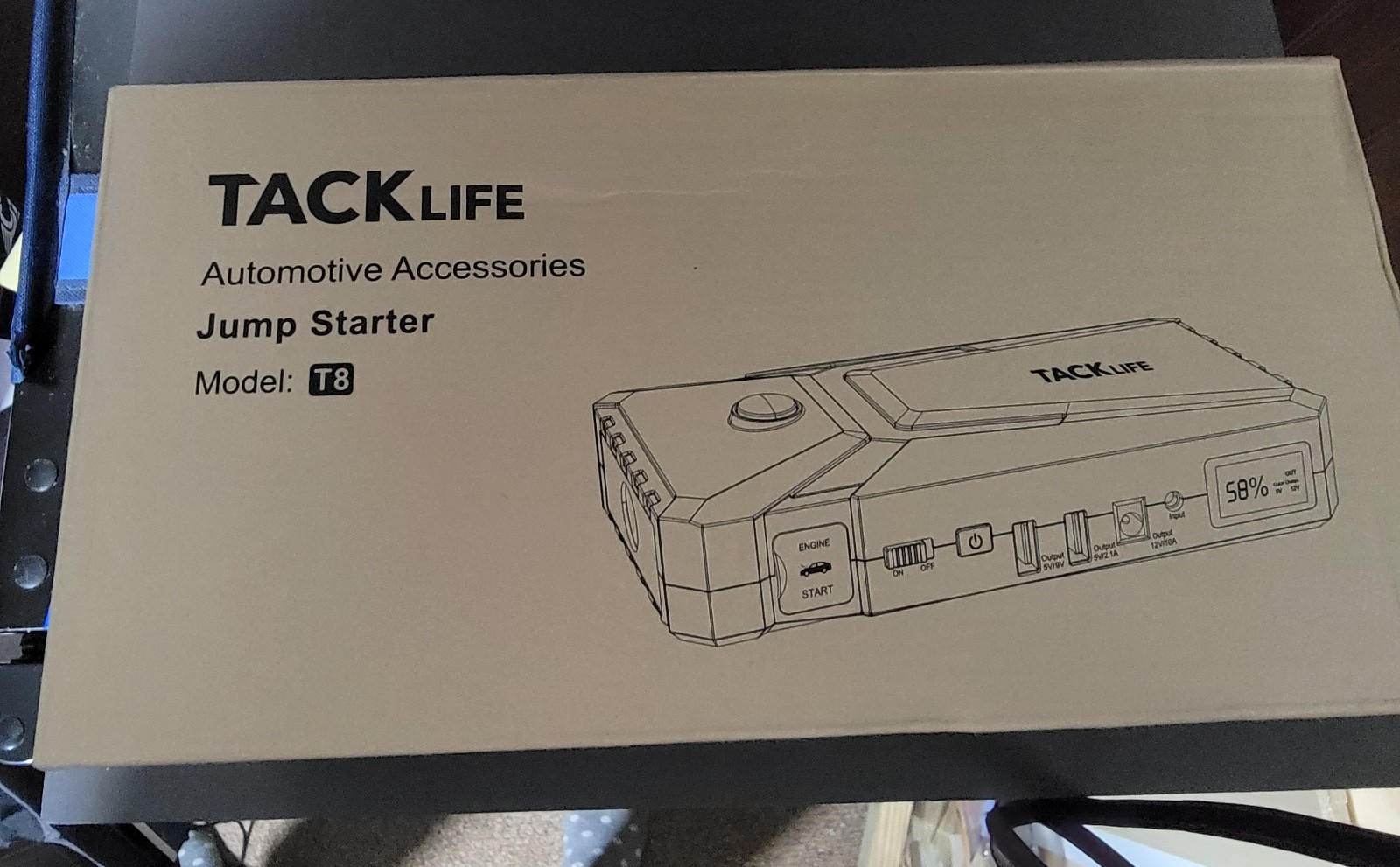 Tacklife automotive accessory jump starter
