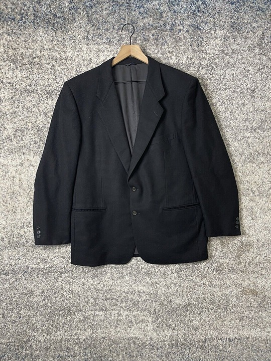 Nazario Piazzo Wool/Cashmere Black Blazer Size 44R