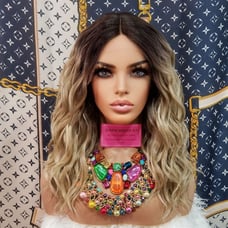 Celebrity loose wavy ash blonde lace wi