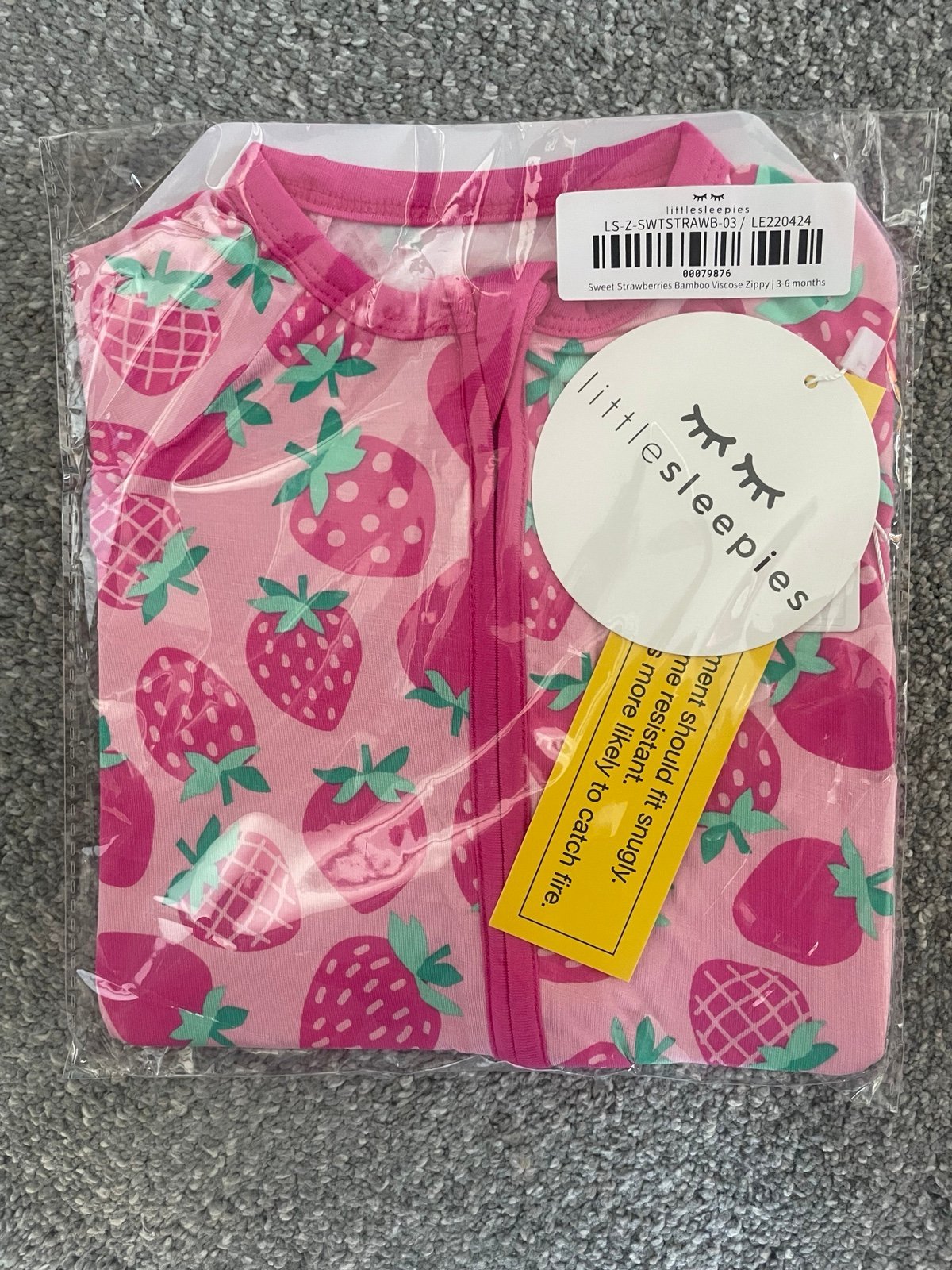 Little Sleepies Sweet Strawberries Zippy