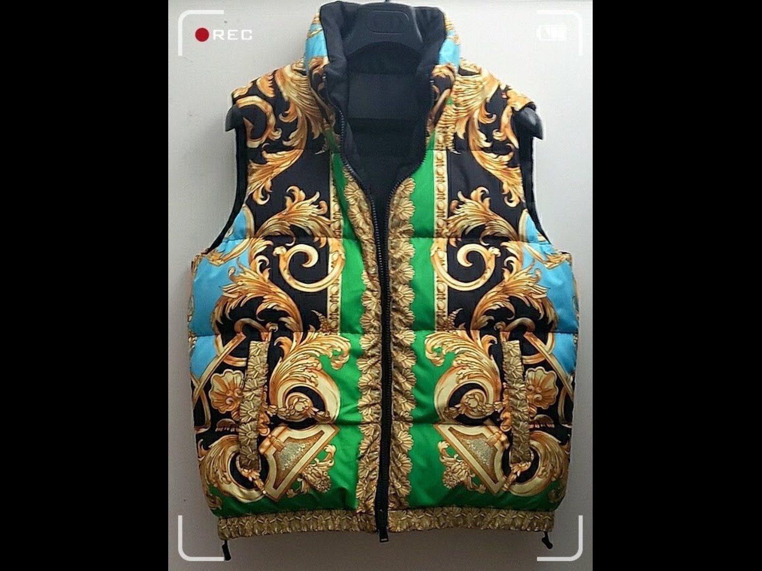2020 VERSACE reversible goosedown puffer