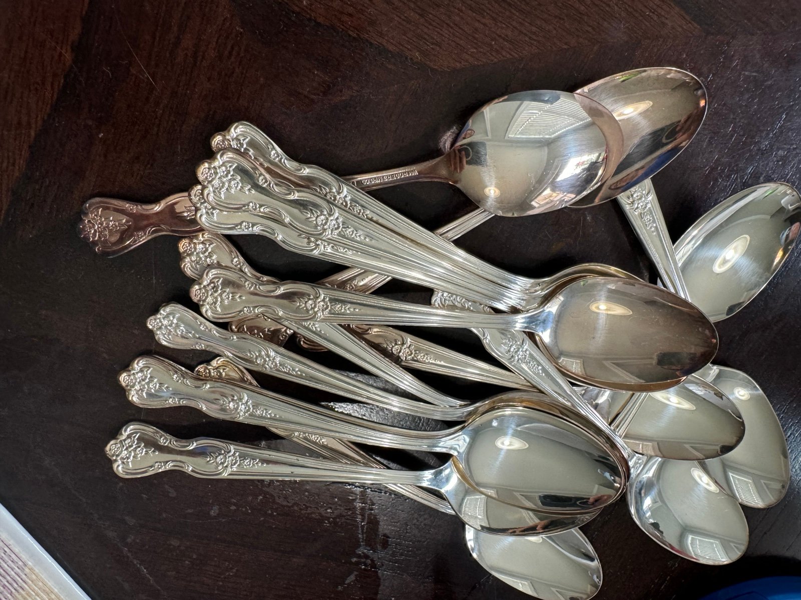 16 lot . Vintage teaspoons wm Roger extra plate.