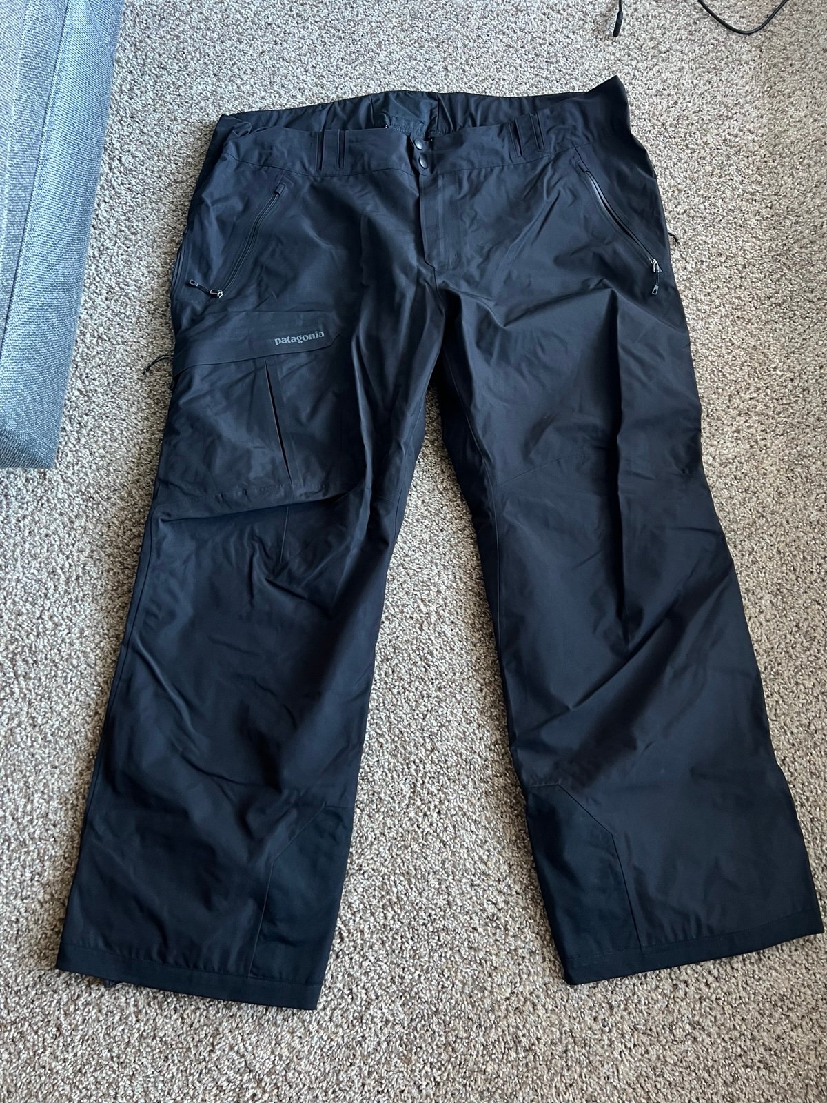 Patagonia Men's 2XL Powder Bowl Ski Pants Snow Pants Gore-Tex Recco Black