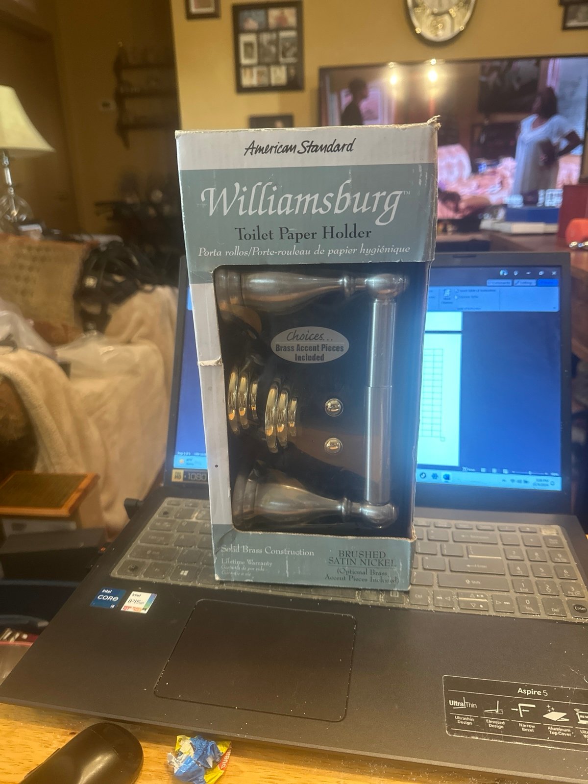 Williamsburg Tissue Toilet Paper Roll Holder Solid Brass Brushed Satin Nickel