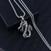 925 Sterling Silver Cubic Zirconia Initial Pendant, UU1P6A6172