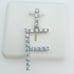 925 Sterling Silver Cubic Zirconia Initial Pendant, UU1P6A6172