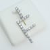 925 Sterling Silver Cubic Zirconia Initial Pendant, UU1P6A6172