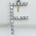 925 Sterling Silver Cubic Zirconia Initial Pendant, UU1P6A6172