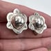 Navajo Signed Clarence Sousea Sterling Silver Concho Screw Back Earrings