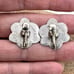 Navajo Signed Clarence Sousea Sterling Silver Concho Screw Back Earrings