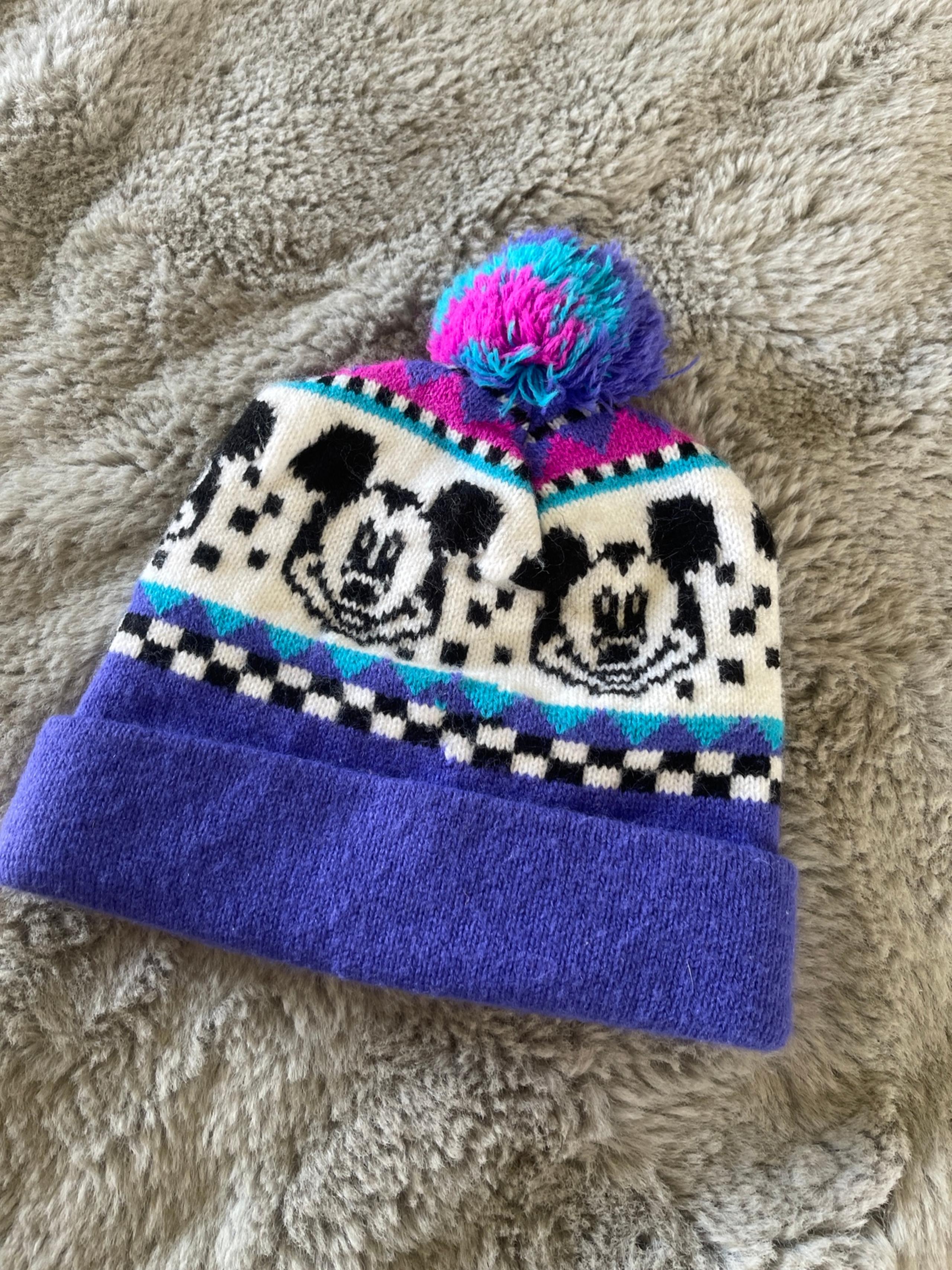 Vintage Disney Mickey Mouse Hat Winter Snow Gear