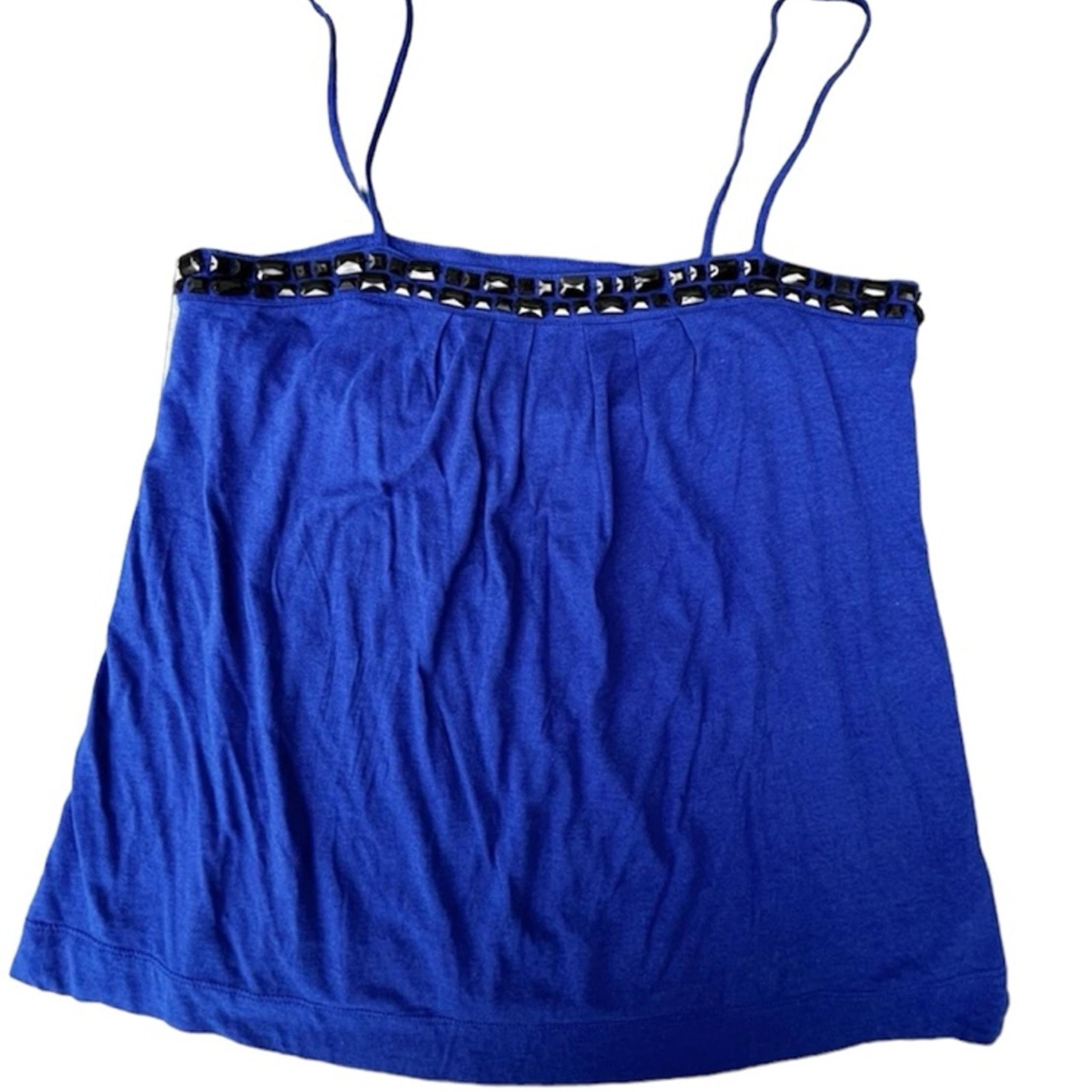 Old Navy women’s size L, spaghetti strap top, with shelf bra, blue