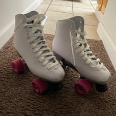 White Adult Roller Skates