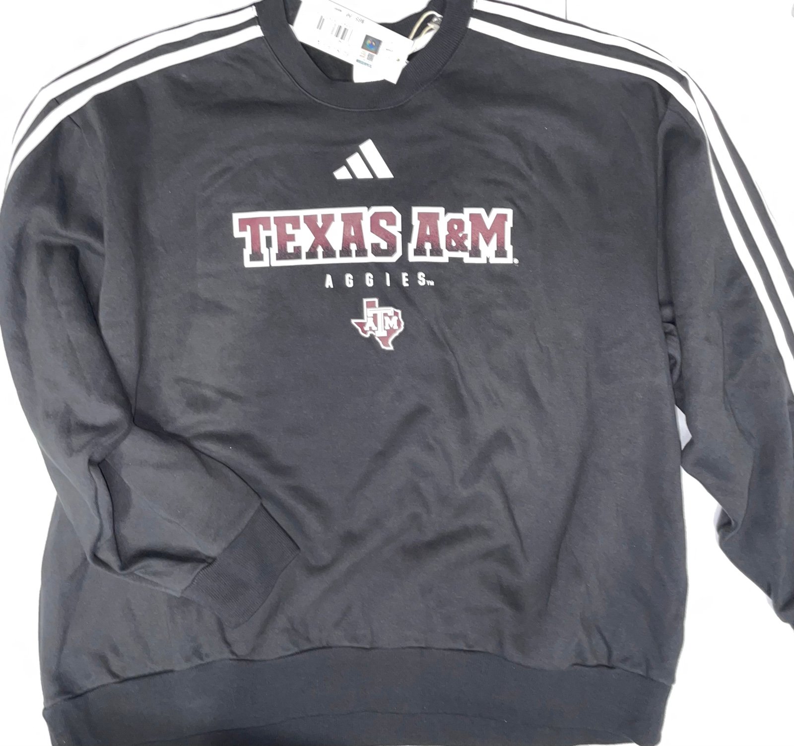 Adidas: Unisex Texas A&M Aggies Black Sweater (Medium)
