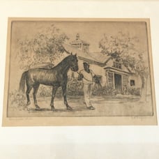 1940s Etching Spendthrift Kent Hagerma