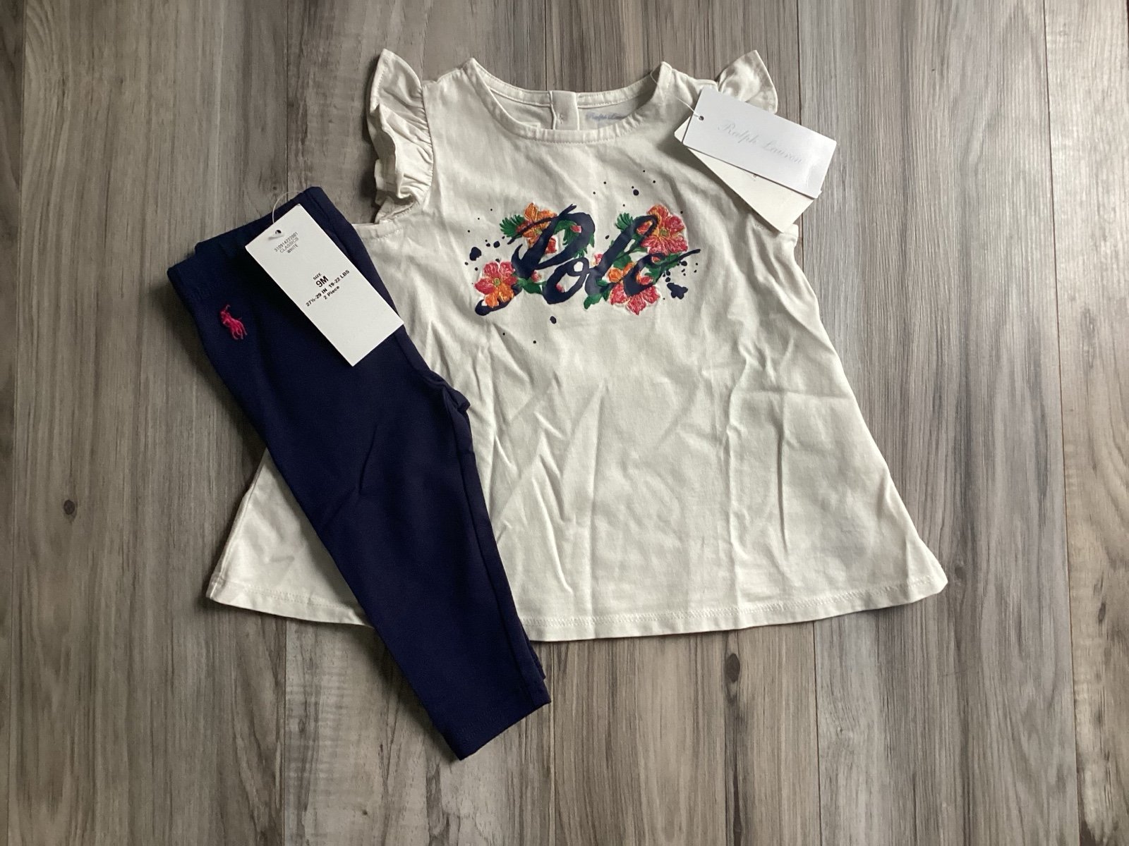 Baby Girls POLO RALPH LAUREN set size 9 months(NWT) ~PRICE IS FIRM, NO OFFERS~