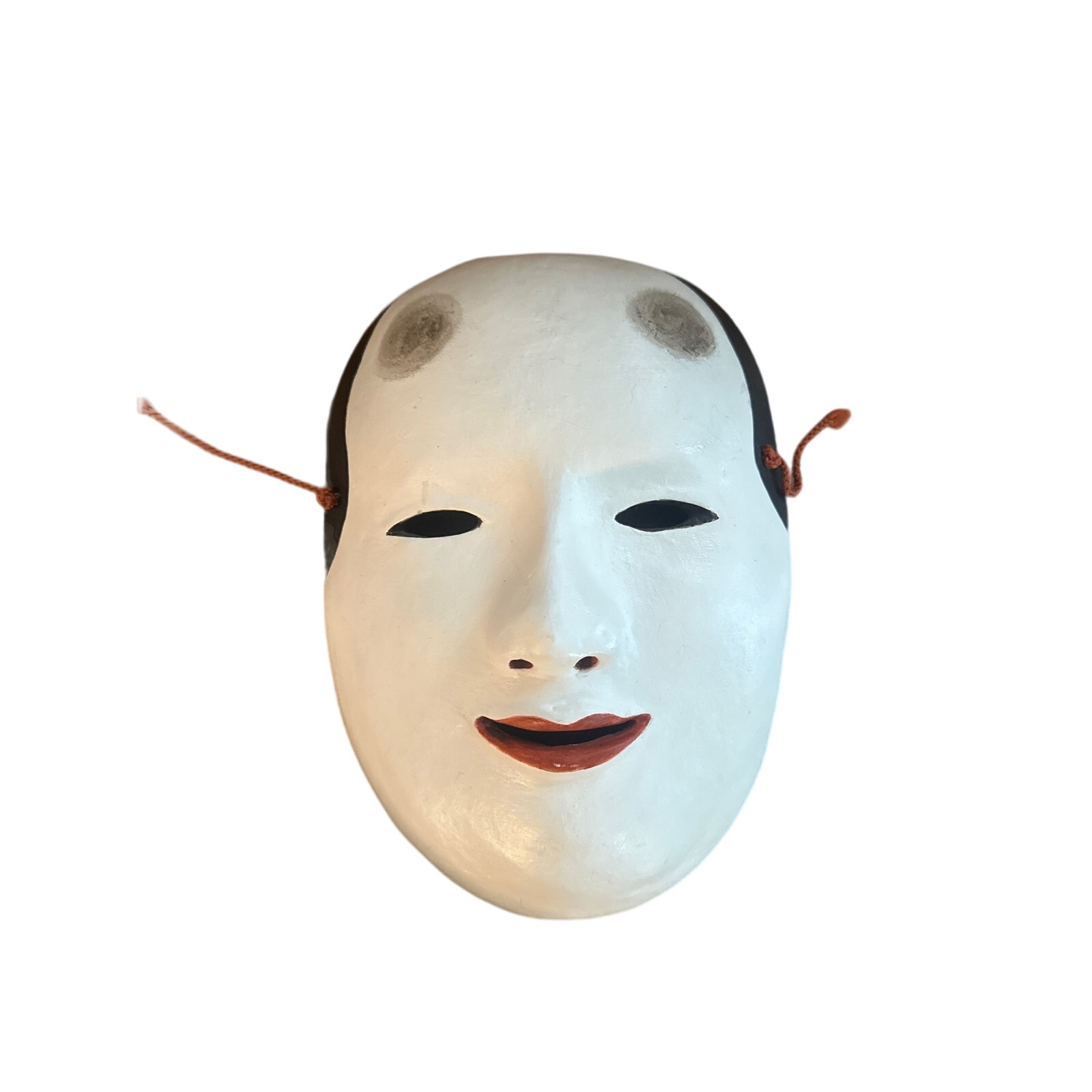 Traditional Japanese Theater Handmade 1997 Noh Character Ceramic Mask Okamura