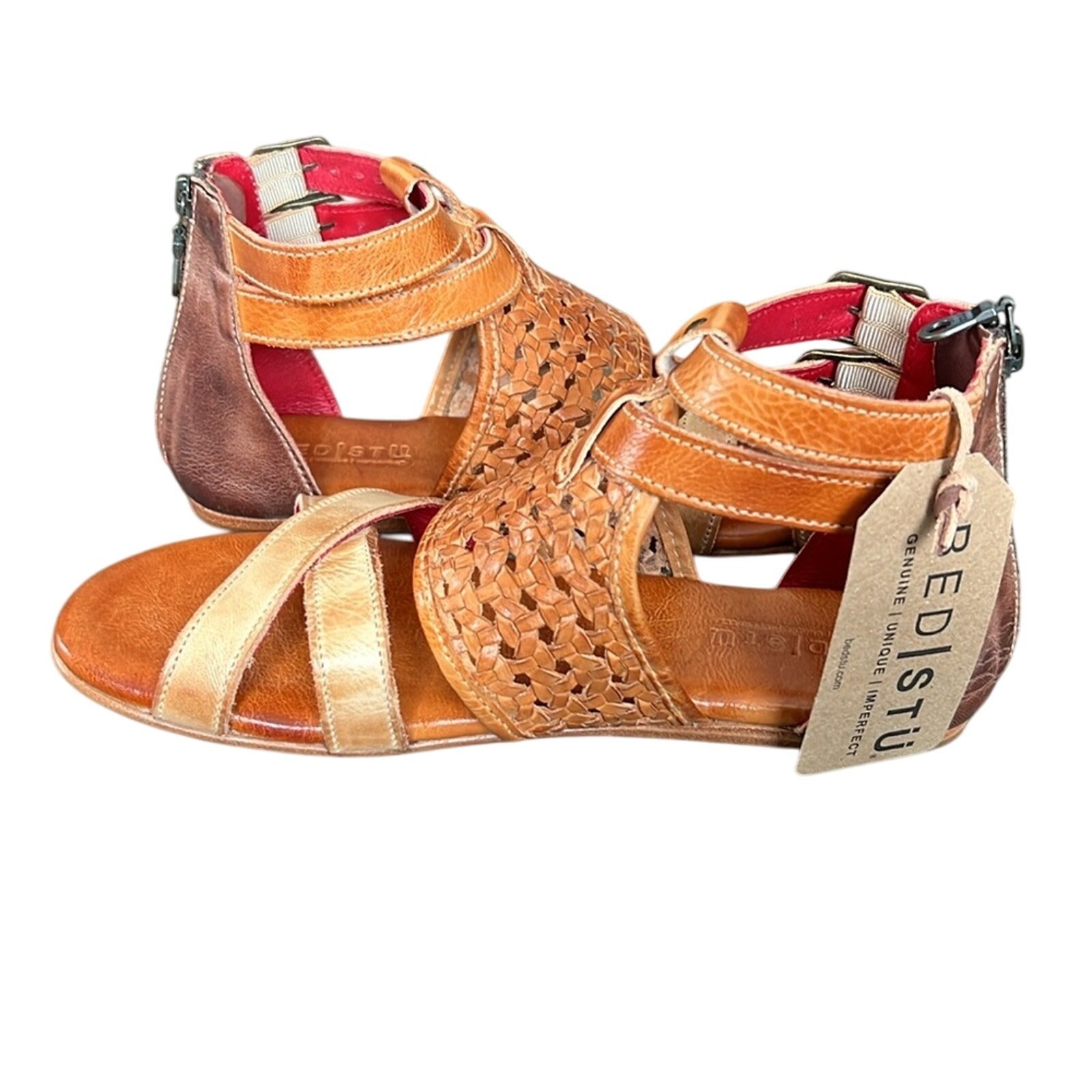 Bed Stu Capriana Sandals Sz 9.5 New Leather Brown Gladiator Strappy