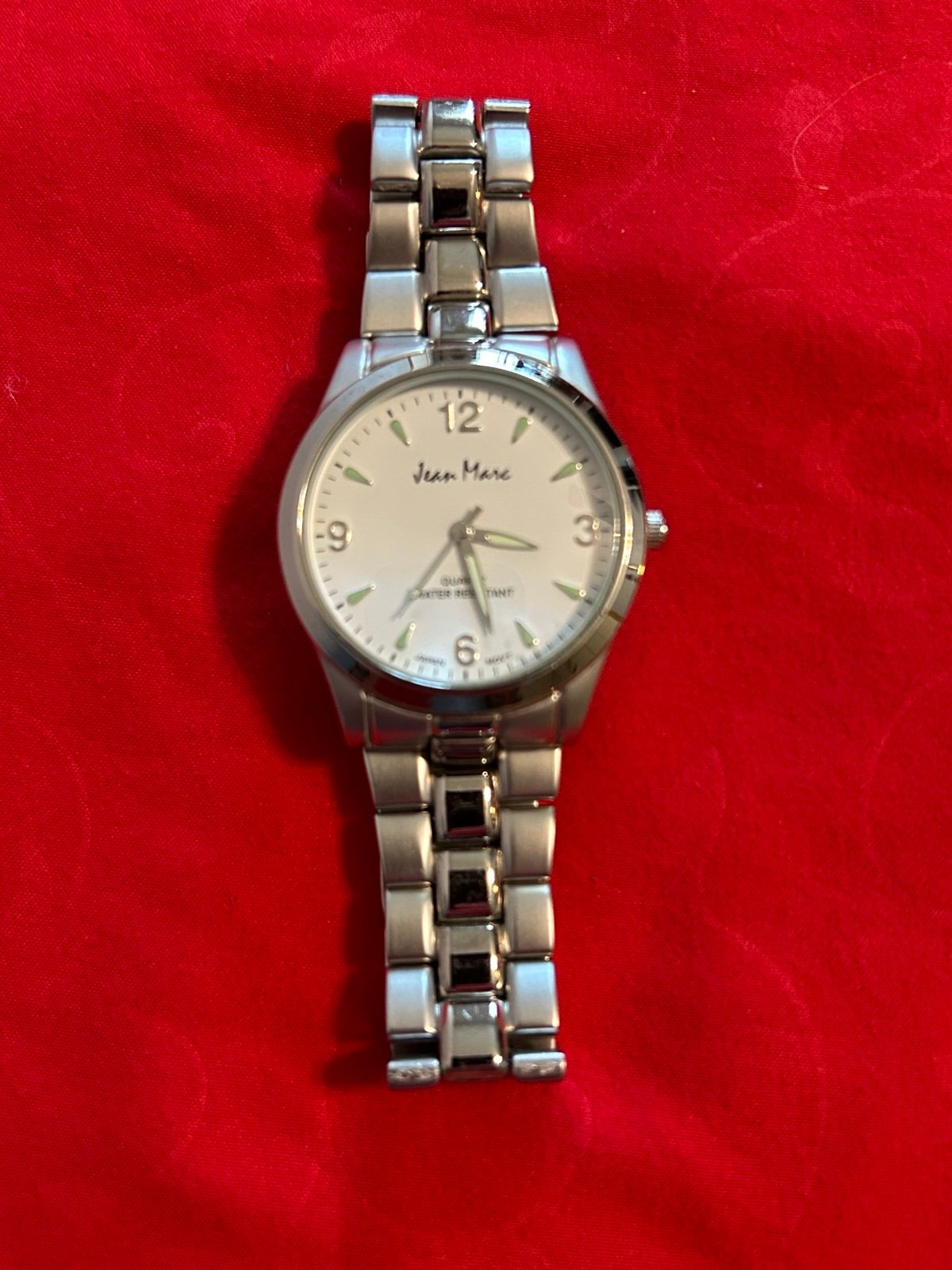 Jean Marc Men’s Fashion Quartz Watch 38mm Round Silver Tone Metal Band