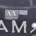 Y2K Armani Exchange Silver Embroidered Eagle On Back Black Zip Up Hoodie Large