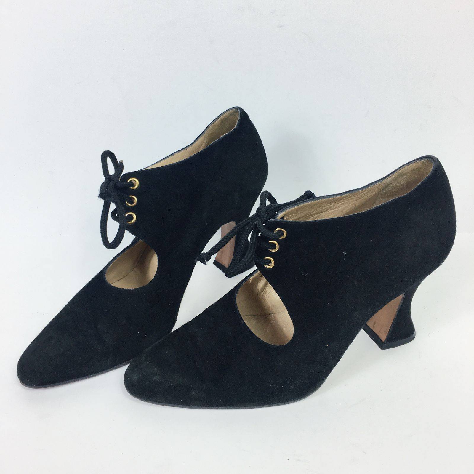 Vintage Oxford Point Spool Flare Heel
