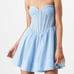 Bardot Hart Corset Mini Dress Womens Large Strapless Romantic Glam Milkmaid