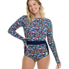 Body Glove Women's Vivid Field Wave One Piece Swimsuit (Paddle Suit) Size XL 16