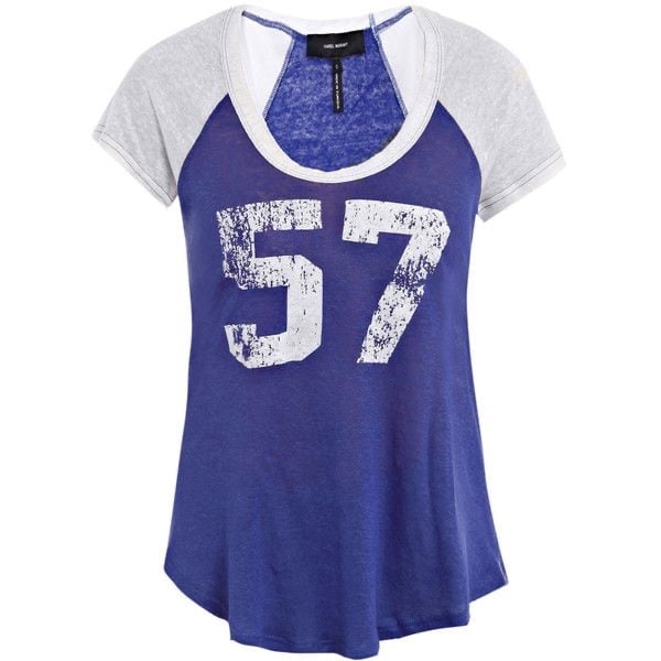 Isabel Marant linen sports jersey top