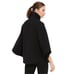 Via Spigia Black Asymmetrical Zip Front Funnel Neck Cape Coat Jacket