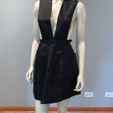 1950S VINTAGE ANGELICA NYLON PINAFORE UNIFORM DRESS SMALL