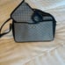 Vintage Gucci Micro GG Blue Crossbody Bag