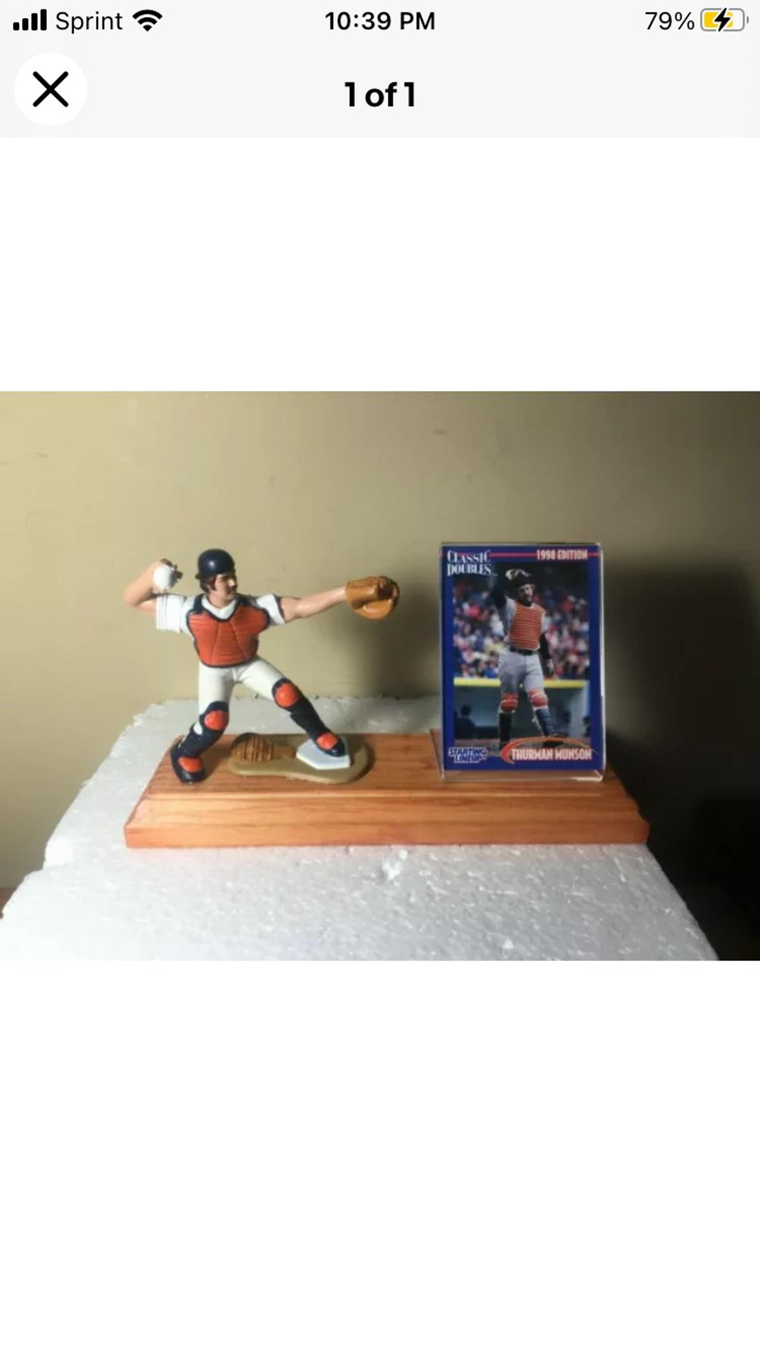Thurman Munson Starting Lineup Plaque