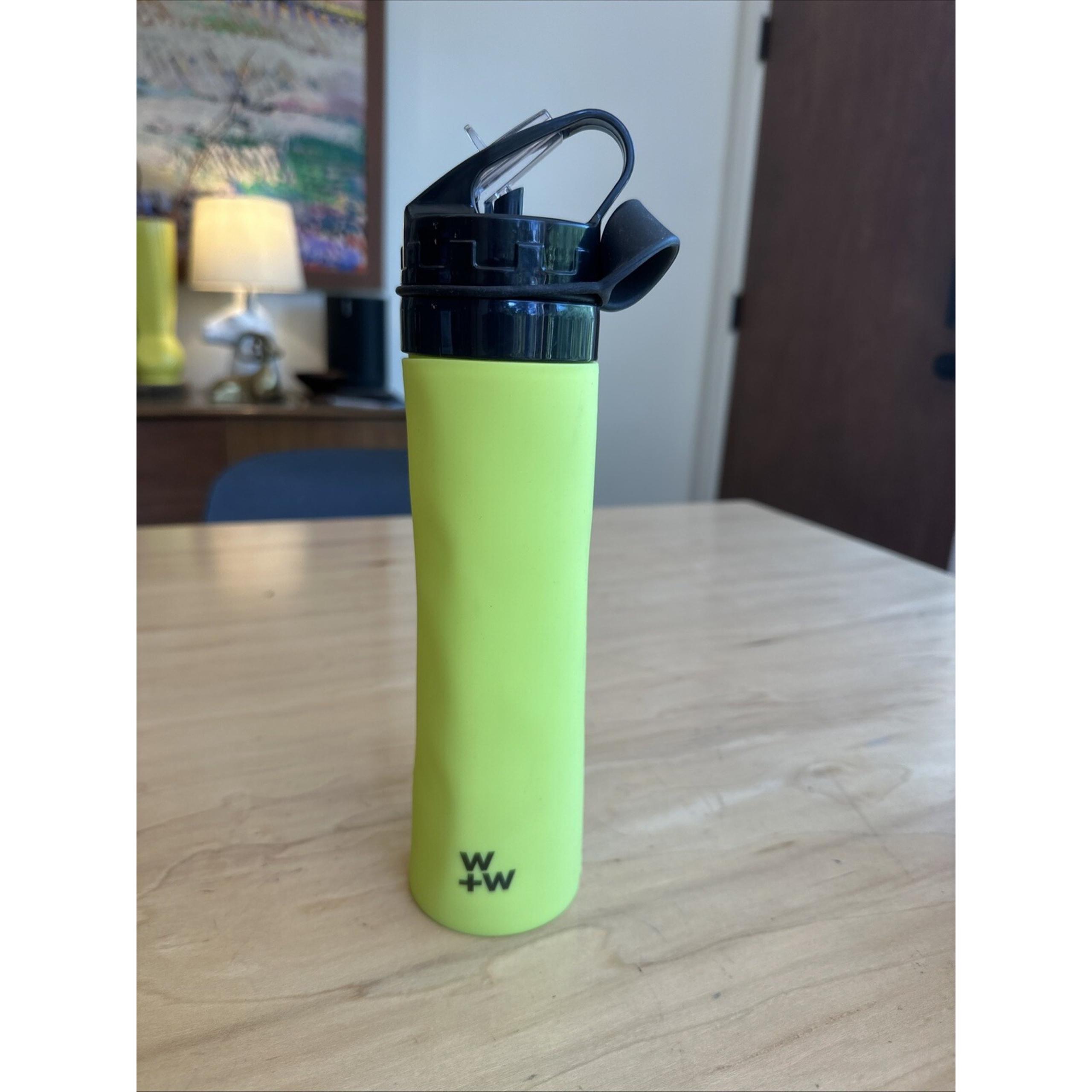 Collapsible Foldable Water Bottle Hiking Camping Traveling Yellow Compact