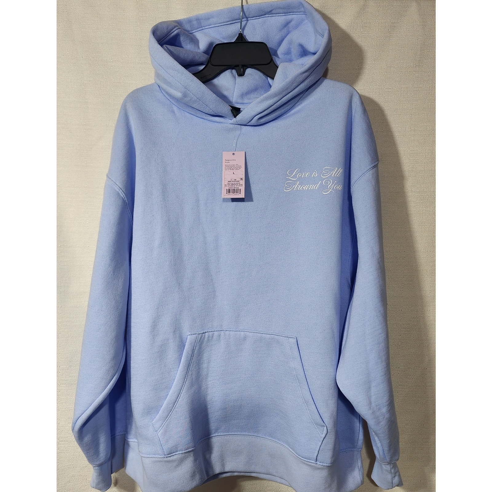 Wild fable ''Love is all around you'' Women's large purple hoodie