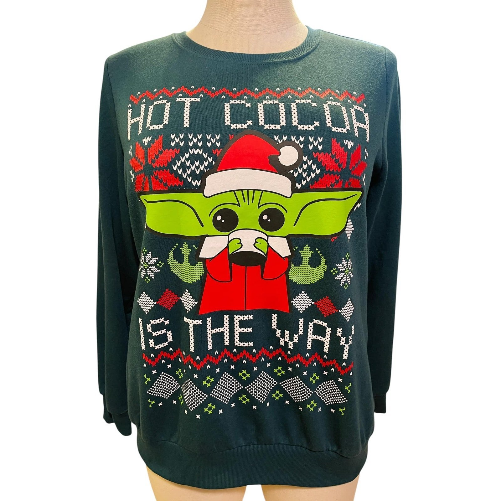 Torrid Plus Size 5 Star Wars Grogu Baby Yoda Christmas Holiday Sweatshirt New