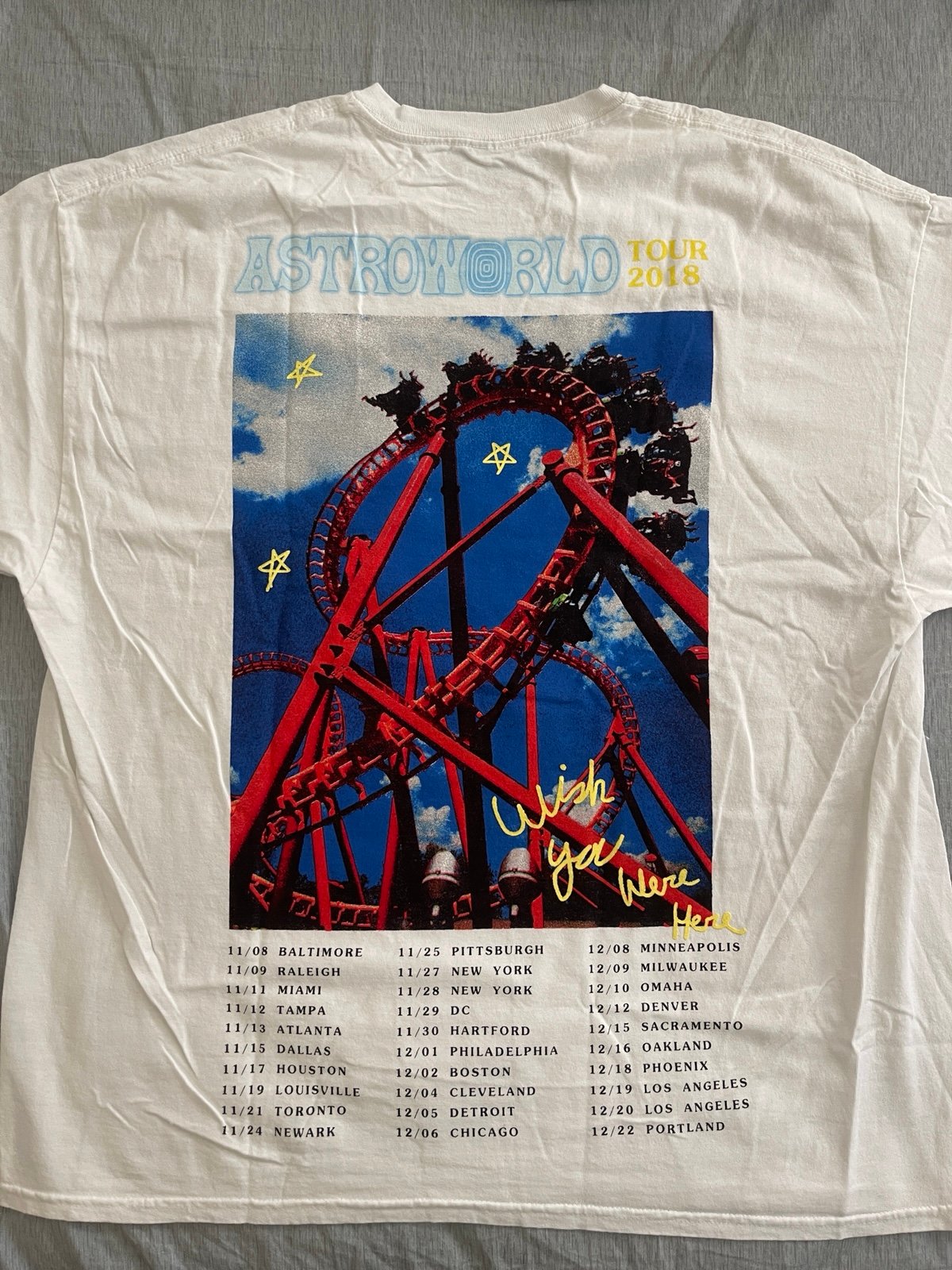 XXL Travis Scott Roller Coaster Tee White