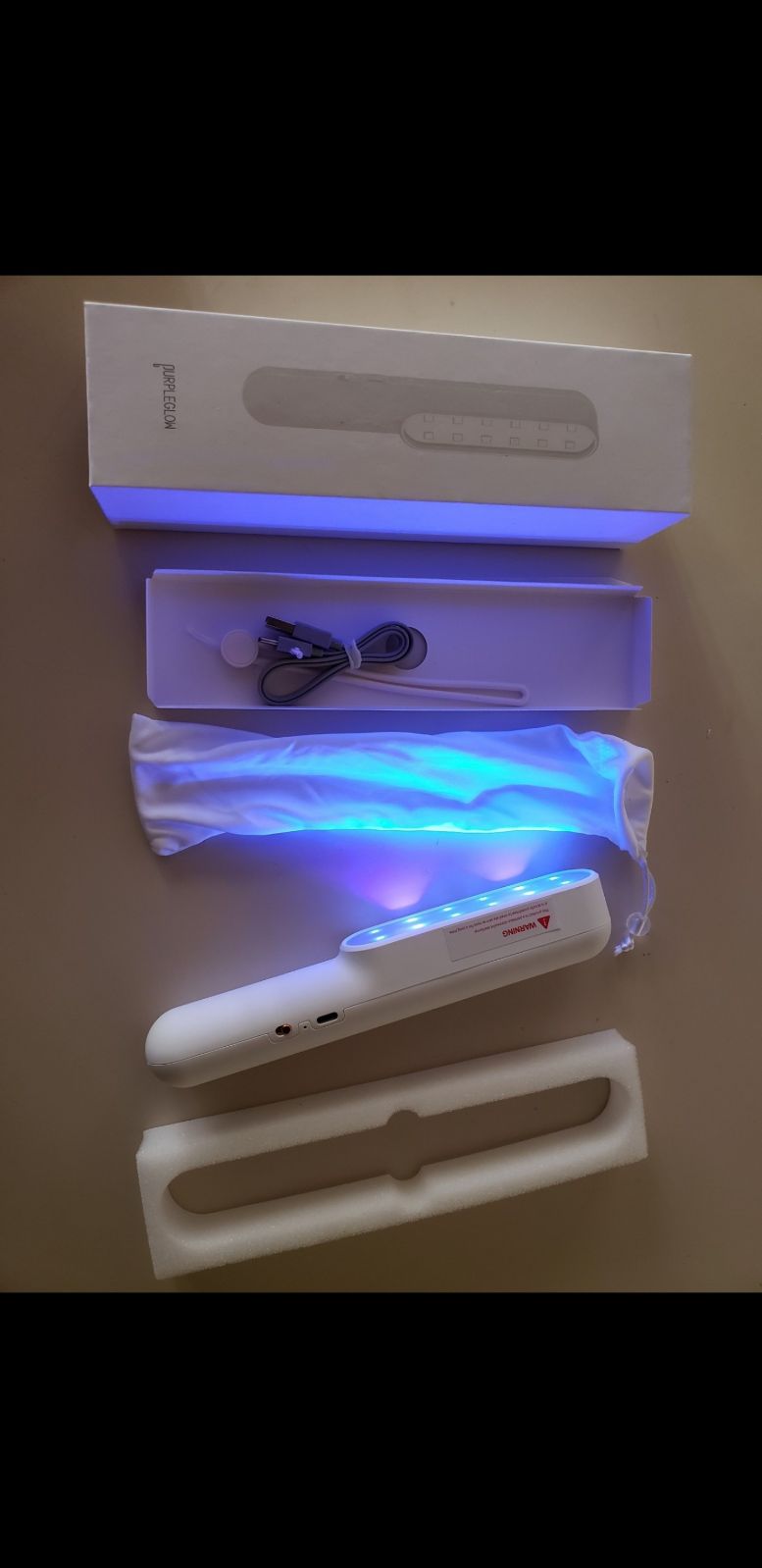 Disinfecting uv led wand