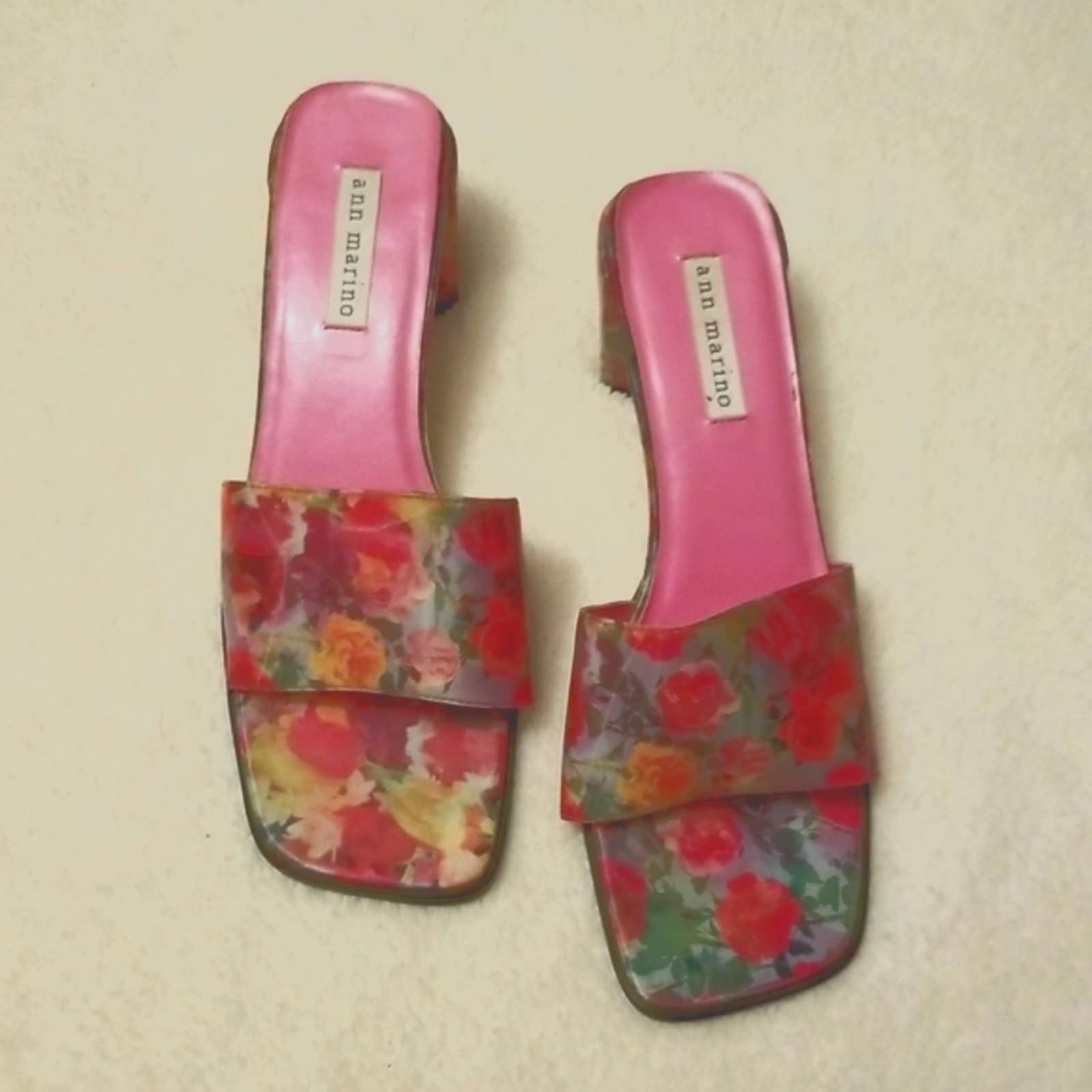 Ana Marino Floral Sandals Womens Medium 90s 00s