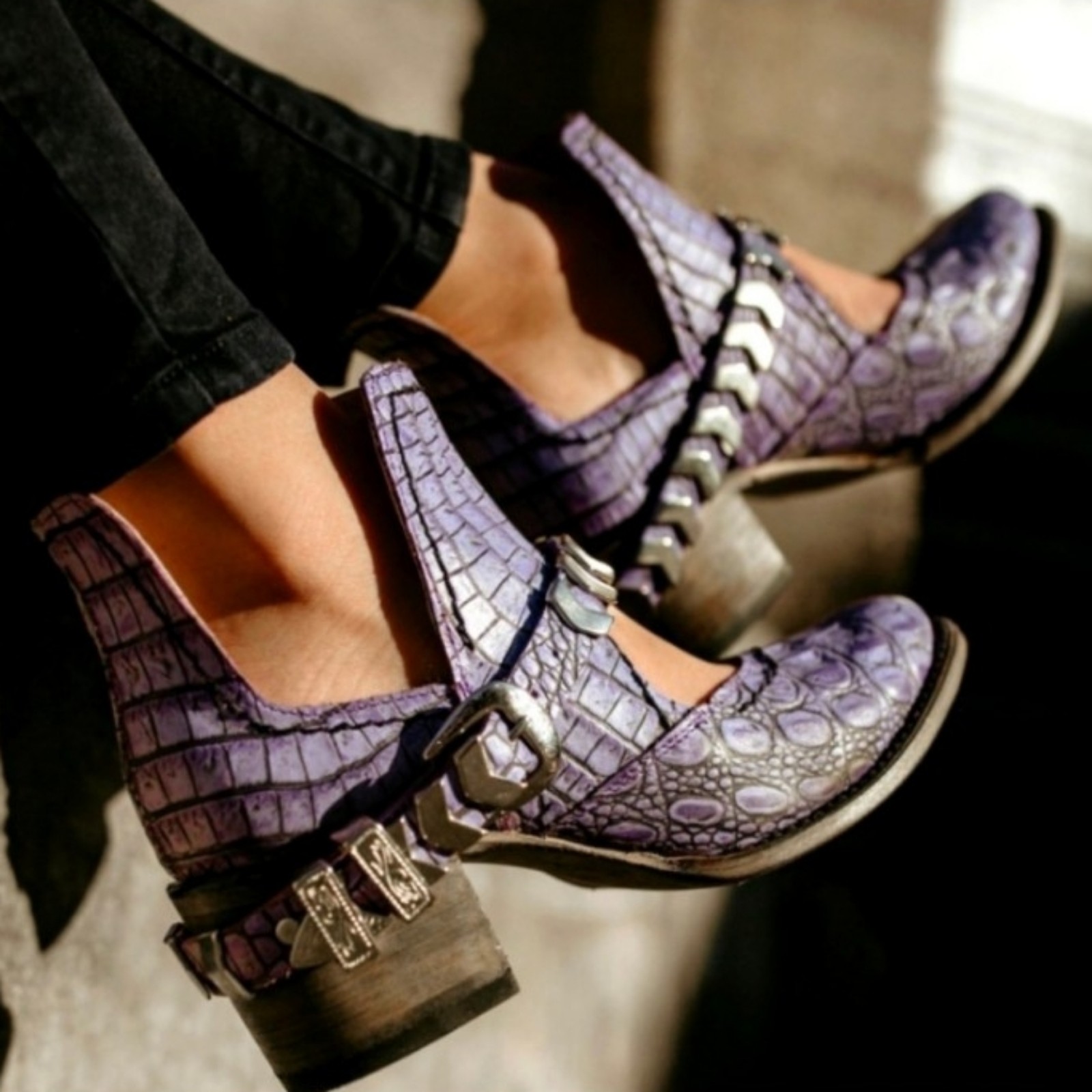 FreeBird BLADE Purple Croco size 6