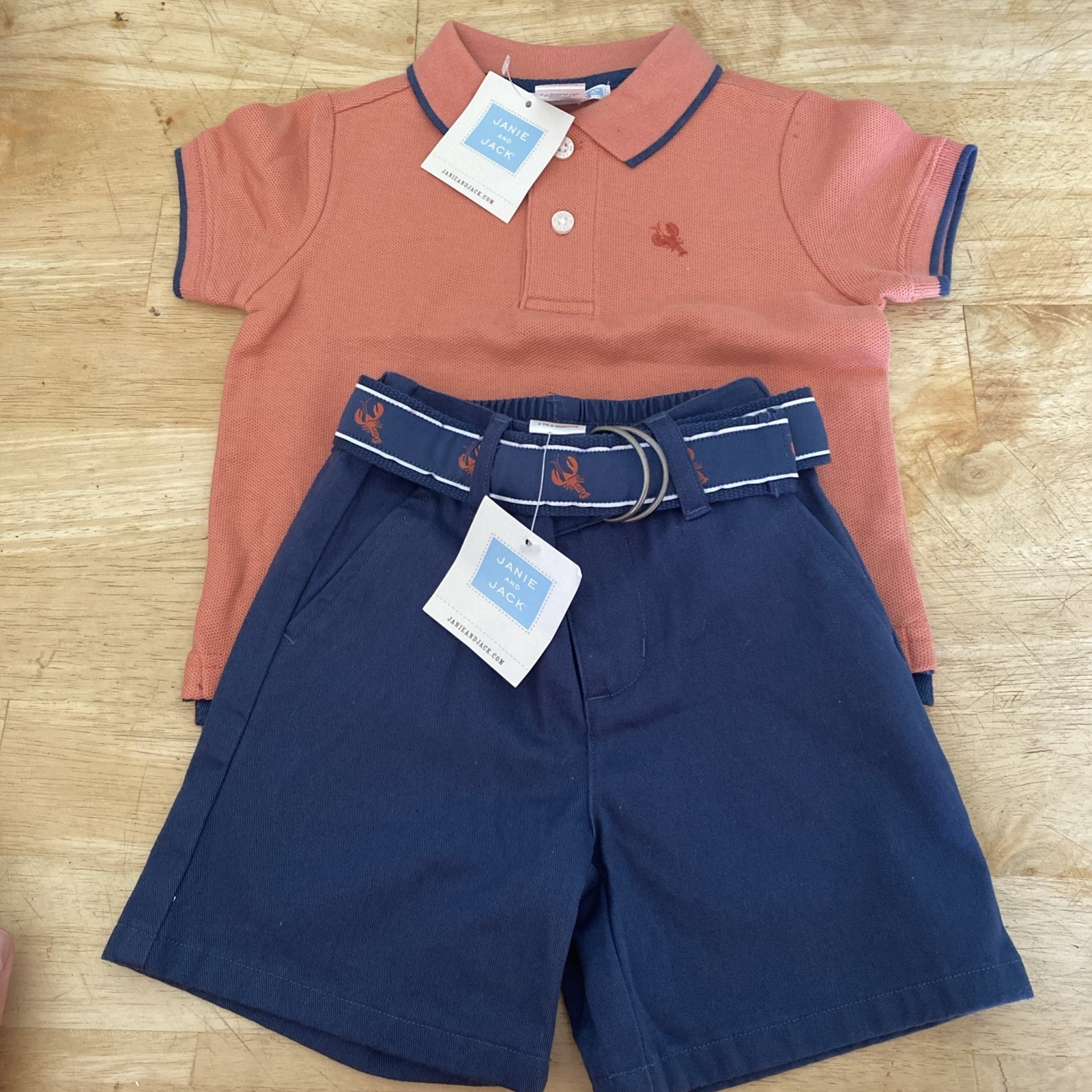 Janie And Jack Baby Boys Size 3-6 Months NWT Polo NavyShorts