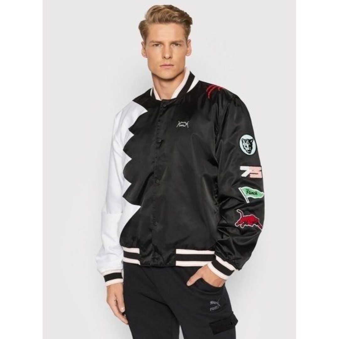 Puma Official Visit Black Patch Bomber Jacket M