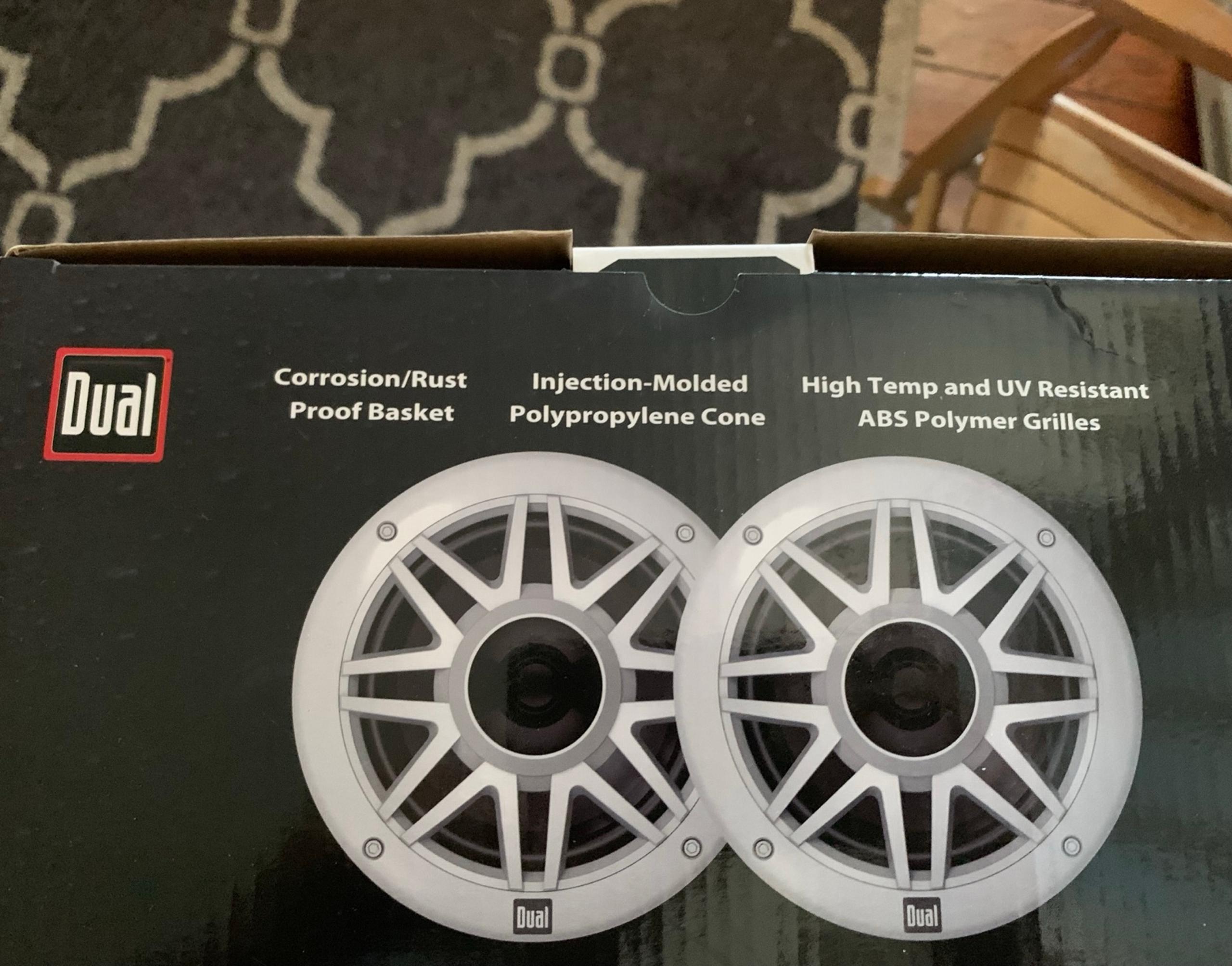 New Set of 2 Dual brand 200 watt 6.5 inch Marine Boat SPEAKERS White Round (C)