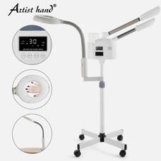 Hot/Cold Facial Steamer UV Ozone 5X Magnifying Lamp LCD Skin Care Salon Beauty