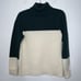 G/FORE Women’s 100% Lambswool Turtleneck Sweater Green White Colorblock Medium