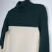 G/FORE Women’s 100% Lambswool Turtleneck Sweater Green White Colorblock Medium