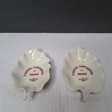 2 Limoges Porcelaine L’Hotel Lancaster Leaf Trinket Dish Paris France