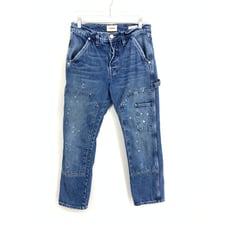 Frame Jeans Women's Sz 26 Le Pixie Slouch Cropped Carpenter Style Paint Splatter