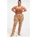 Good American DESERT CARGO PANT Sz 16 Brown Beige Tan Button Fly