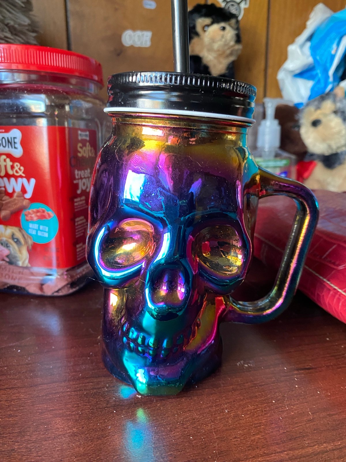 Skull Cup with Straw